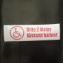 Aufkleber 030 - Bitte 2 Meter Abstand halten